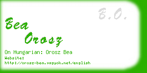 bea orosz business card